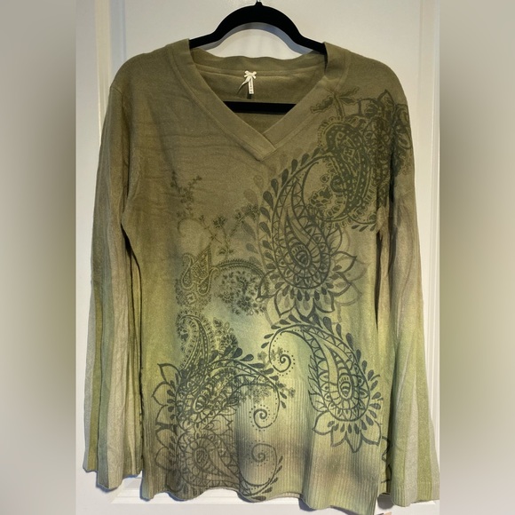 Lapis Long Sleeve‎ Boho-Inspired Top NWT - Picture 1 of 9